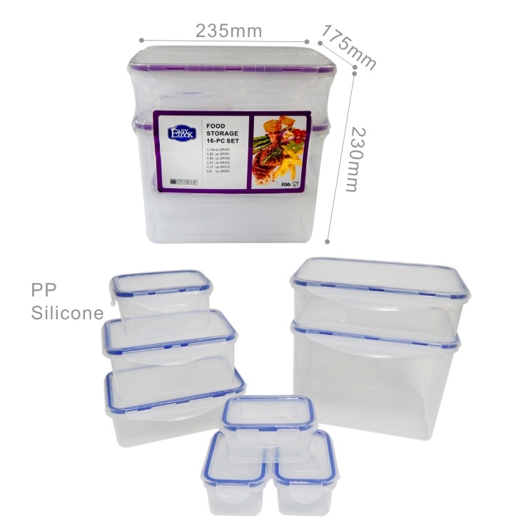 Plastic Large Stackable Airtight Food Containers Sets for Sale