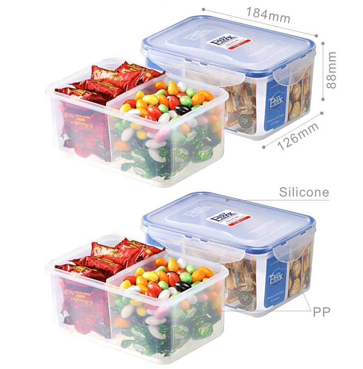 Easylock FDA Large Capacity Food Containers with Dividers