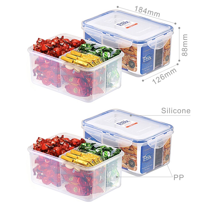 BPA Free FDA Reusable Sealed Divided Food Containers