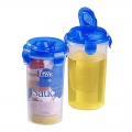 Bouteille d’huile en plastique de qualité BPA nourriture gratuite avec couvercles