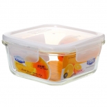 Heat Resistant Square Glass Food Container	